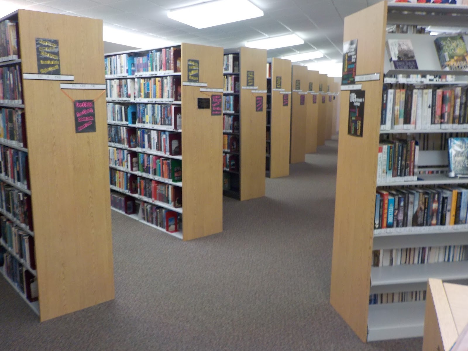 Every Library I Can: 455 Tomahawk Public Library, Tomahawk, WI - 1600x1200 - jpeg Library Aisle Signs